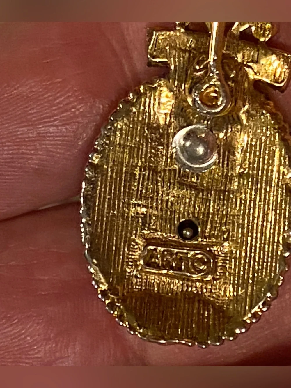 Vintage Signed ART Libra Zodiac Stick Pin Mid-Century Costume Jewelry